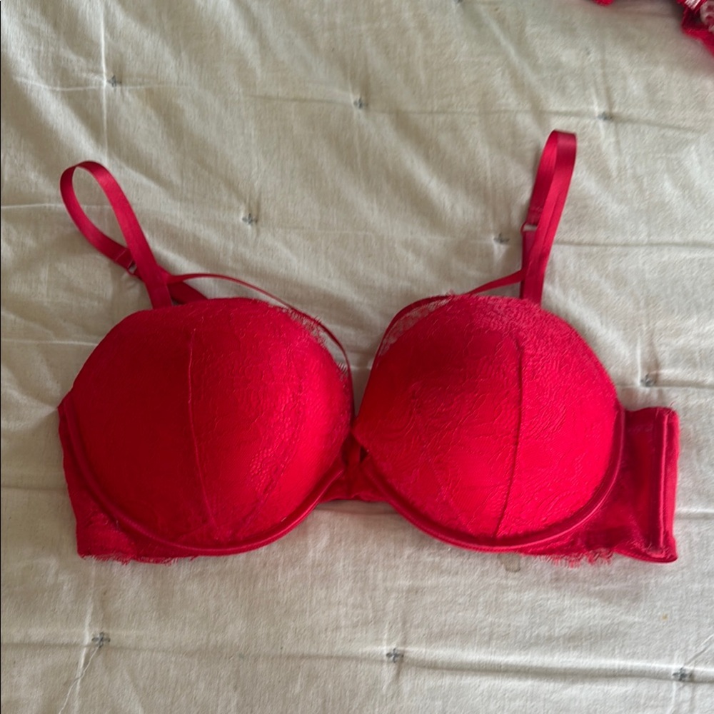 Red sexy bra